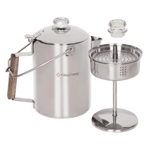KingCamp 9-Cup Stainless Steel Camping Coffee Percolator