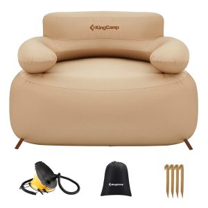 KingCamp Premium Single Inflatable Sofa Set / Khaki
